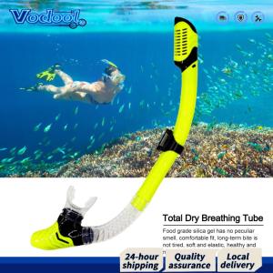 ชุดดำน้ำพร้อมท่อหายใจแบบแห้งเต็มที่และปากยางซิลิโคนสำหรับการหายใจใต้น้ำอย่างสะดวกสบาย
