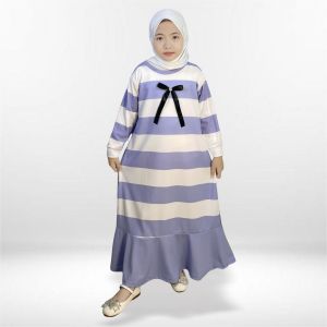 CF Kids Gamis Anak Perempuan Salur Besar Pita Dada