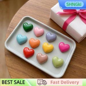 SHNGki Heart Shaped Kitchen Refrigerator Magnets 10pcs Strong Plastic Decorative Clips for Fridge Photo and Memos Holder