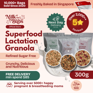 [Milkforbubs] Halal Fresh Baked Lactation Superfood Granola Pregnant Nursing Breastfeeding Milk Supply