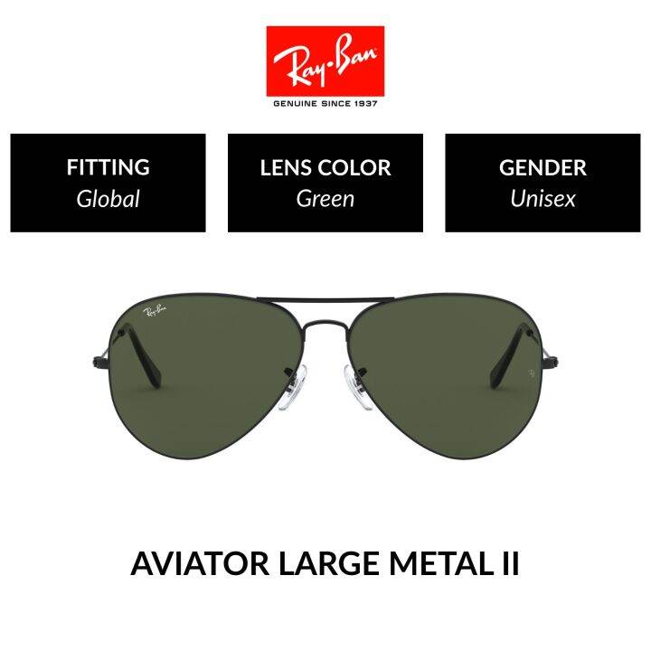 Aviator large hotsell metal ii rb3026