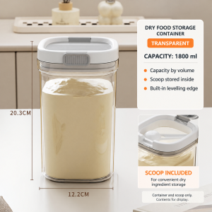 【JJ HOME】 Formula and Dry Food Storage Container | 800/1300/1800 ml with Scoop