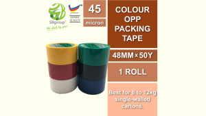 COLOR OPP Packing Tape 48mm x 50yards x 45mic (Red / Yellow / Blue / Green / White / Black)