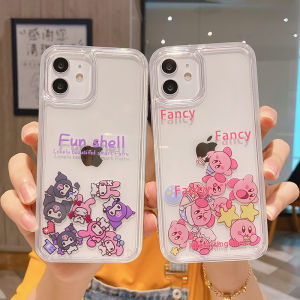 CrashStar Movable Cartoon Cards Quicksand Hard Clear Phone Case For iPhone 14 13 12 11 Pro Max XS XR X 8 + 7 Plus Transparent Phone Casing Cute Kulomi Phone Cover Shell Top Seller