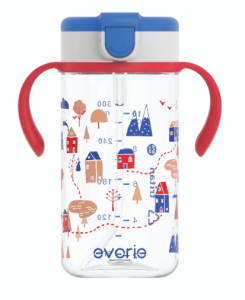 Evorie Tritan Toddler Water Bottle with Silicone Straw 300mL
