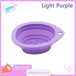 gou Silicone Makeup Brush Cleaner Folding Powder Puff Cleaning Bowl Eyeshadow Brushes Washing Soft Mat Beauty Tools Scrubber Box