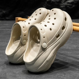 [Free Shipping] Height-increasing summer perforated mermaid slippers thick-soled womens non-slip outdoor closed-toe Korean-style ultra-soft beach shoes suitable for outdoor wear