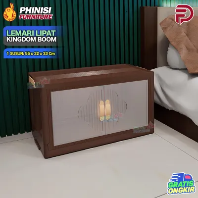 Kingdom Boom- Container Box Lemari Lipat Lemari Susun Lemari Plastik Serbaguna Lemari Folding