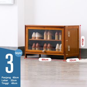 Lemari Rak Sepatu Hitam Sederhana Modern Lemari Foyer Lemari Penyimpanan Pintu Rotan Lemari Masuk