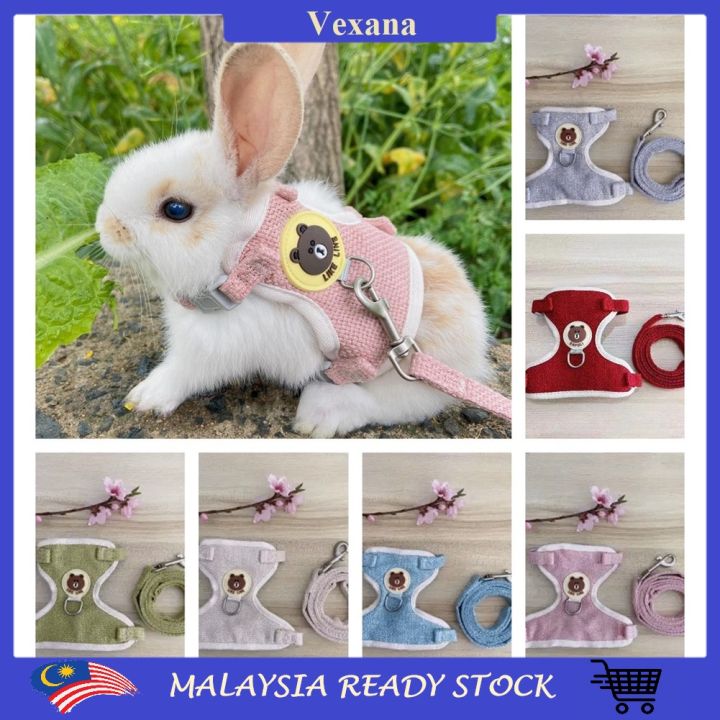 Rabbit Clothes Harness Leash Bunny Pet Accessories Tali Arnab 兔子衣服 ...