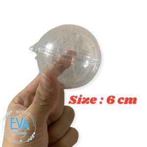 Quả Bóng tròn Nhựa Trang Trí Trong Suốt Đường Kính 6 Cm