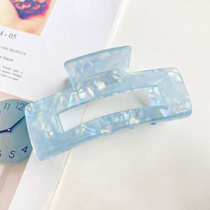 SEETE Shark Clip Acetate Hair Clips Illusory Color Korean Style Acetic Acid Barrettes Retro Hair Grab Clip Geometry Hair Claw Party