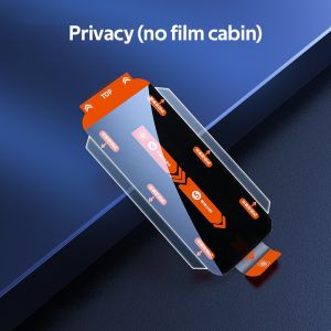 (no film cabin)Tempered Glass Screen Protector For IPhone16 15 14Pro Plus Pro max 13mini 12 ProMax Mini HD Green Light Privacy Screen Protector Film Apply for Automatic Auxiliary Film Applicator