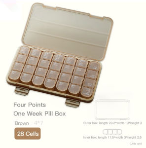 Box 7-day Pill Box High-capacity Sub Packing Box Portable Type the Elderly Put the Sub Medicine