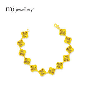 MJ Jewellery 375/9K Gold Clover Leaf Bracelet T173G