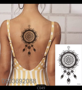 Hình xăm dán lớn 12 x 19cm nhiều mẫu Sticker Tattoo dream catcher Hình Xăm Tạm Thời HCM