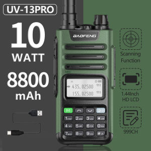 [FREE Headset] Baofeng UV-13 PRO Type C V2 High Power Walkie Talkie 10W BF Dual band Waterproof Transceiver Transmitter USB Charger Two Way Radio UV13 PRO