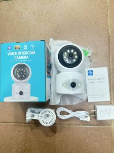 Camera Yoosee 2 mắt xem cùng lúc 2 góc màn hìnhcảnh báo còi hú ban đêm có màu đàm thoại 2 chiều