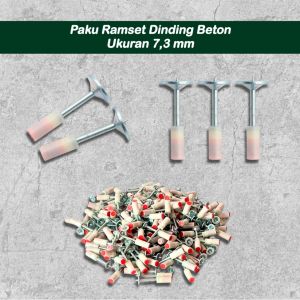 TITIK TIGA  Alat Tembak Paku Dinding Beton – Ramset Gun Alat Mesin Tembak Paku Dinding Beton 73 mm Manual Stampset Gun Dinding Beton Besi Baja Pemasang Paku Tembak