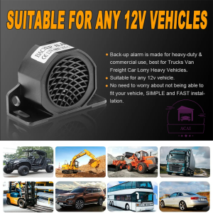 105dB Backup Siren backhorn ting ting tang Alarm 12V 24V Car Truck Vehicle Horn For Vehicle Reversing Reminders backhorn horn 12v loud for motorcycle trumpet horn 12v backhorn 24v reverse horn talking with music horn for car back horn for truck 24v