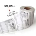 Label Thermal Printer Kertas Stiker Sticker Label Isi 500 Pcs /250 Pcs ROLL Ukuran 100 x 150 Termal 100x150 mm 10x15 cm Continuous dengan perekat untuk print cetak barcode. 