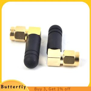 Butterfly 3dBi ยางขนาดเล็ก2ชิ้น2.4GHz WIFI เสาอากาศ SMA ตัวผู้เราเตอร์บลูทูธ
