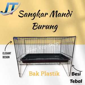 Sangkar Kandang Mandi Burung Warna Hitam Tebok Plastik keramba mandi burung muray kacer cucak ijo jenggot dll