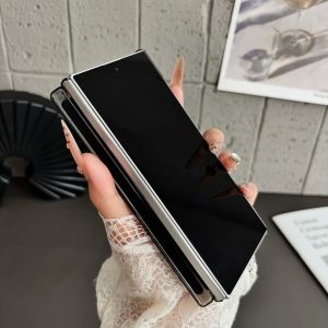 For Samsung Galaxy Z Fold 8 Case PU Leather Hinge wireless charging Protect Back Cover Case For Z Fold 8 Ultra Shell