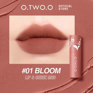 O.TWO.O Mud Lip Gloss Velvet Matte Liptint Lip & Cheek Lipstick