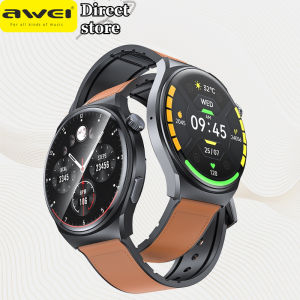 Awei H27 Smart Watch for Man 1.43 AMOLED Display Bluetooth Phone Call Sports Watch IP68 Waterproof Blood Oxygen Monitoring All-Day Heart Rate Sleeping Tracker Health Functions