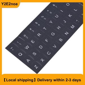 【Local shipping】 English Keyboard Replacement Stickers White on Black Any PC Computer Laptop