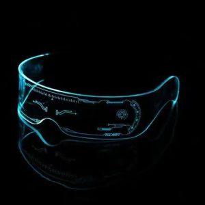 Kacamata LED Pesta Rave Party DJ Club: 7 Warna Luminous Glasses