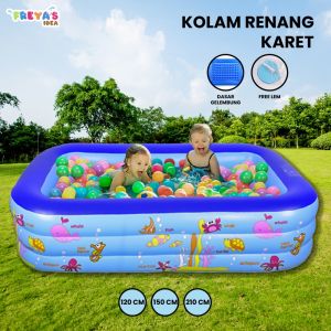 FR-M327 Mainan Anak Kolam Renang Karet Ocean Dasar Gelembung / Kolam Renang Keluarga Baby Bathtub Kolam Mandi Bayi Swimming Pool