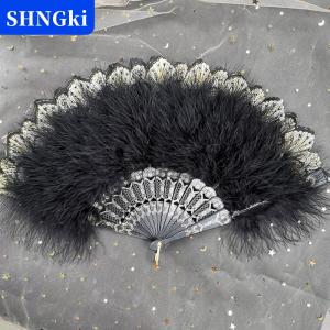 SHNGki Lolita lông gấp Fan cổ tích tối Gothic tòa khiêu vũ trang trí tiệc cưới