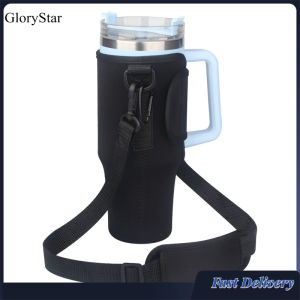 GloryStar Water Bottle Carrier Bag Fits Stanley Quencher 40OZ Bottle Pouch Holder With Adjustable Shoulder Strap
