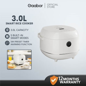 Gaabor 1.2L (Rated 3L) Multi Functional Rice Cooker Curve Non-Stick Po Computer-Controlled Smart 24H Cooking