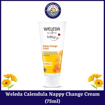 Weleda Calendula Nappy Change Cream Cares for & Protects the Delicate Skin of the Nappy Area (75ml)