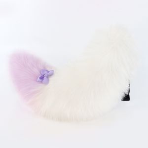 OOC with Adjustable Belt Furry Fursuit Kigurumi Tail Fluffy 60cm/23in Animal Wolf Dog Tail Sweet Bow Halloween Cosplay Accessories Anime Exhibition Accessories