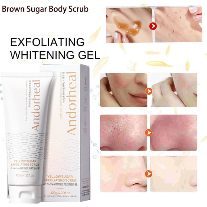 Brown Sugar Face body Exfoliating Scrub Remove Dark Skin Extract