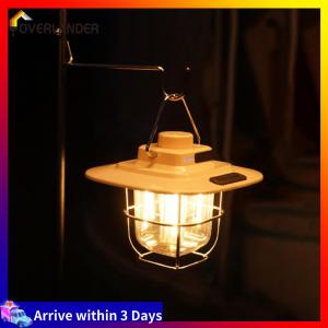 LED Camping Lantern with Adjustable Brightness Retro Look and Hook for Hiking Camping and Outdoor Exploration