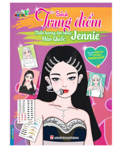 SÁCH - Sách trang điểm thần tượng âm nhạc Hàn Quốc - JENNIE (thỏa súc sáng tạo cùng sticker trong suốt)