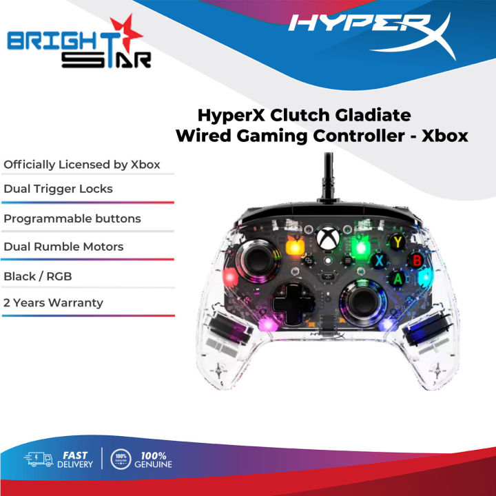 HyperX Clutch Gladiate | Wired Xbox Licensed Controller Black/RGB | Lazada