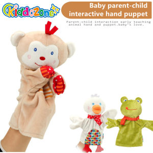 KiddoZone Hand Puppet Cartoon Animal Cloth Doll Baby Hand Puppet Cute Early Education Toy Children Gift Soft Plush Doll Parent-child Interactive Storytelling Set of Hand Toys