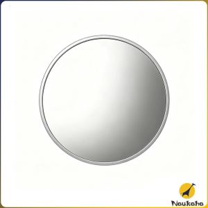Naukaha Selfie Travel Record Round Mirror Portable Handheld Selfie Photography Prop 1Pc