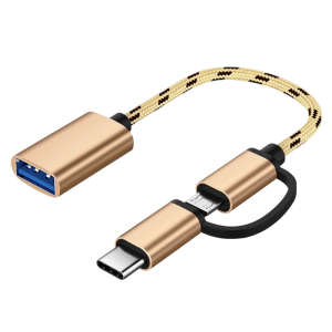2in1 OTG USB Cable Adapter Micro USB Type C To USB Converter Cable Type C to Usb Adapter Otg