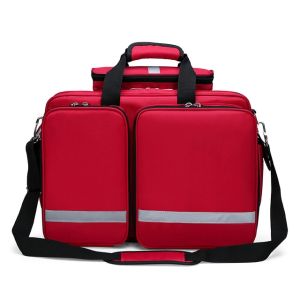 Outdoor Large Capacity Empty First Aid Kit Medical Bag Waterproof Multi-function Reflective Emergency Survival Bag Family Travel Sports Rescue Medical Storage Bag Medical staff Bag