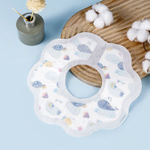 Disposable Baby Bibs Baby Bandana Dribble 360 Rotate Drool Bibs and Petal Bibs Portable Soft Absorbent Bibs Prevent Spitting up Milk
