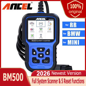 ANCEL BM500 OBD2 Scanner for BMW/Mini/RR Diagnosis All Systems Code Reader  with CBS Oil EPB SAS Fuel Pump Reset Battery Registration DPF Regen EGS Adaption EOBD OBD II Professional Auto Car Diagnostic Scan Tool