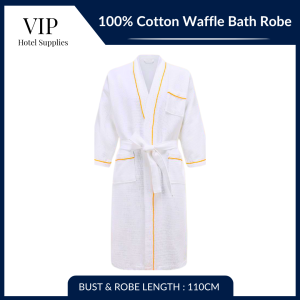 VIP 100% Cotton Premium Quality Waffle Bath Robe (MY Ready Stock)