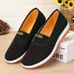 WomenS Spring And Autumn Flat Non-Slip Slip-On Soft Sole Shoes For Elderly Ladies Comfortable Soft Sole Grandma Shoes